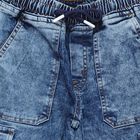 Boys' Stonewashed Blue Cargo Fit Jogger Jeans, हल्का नीला, small image number null