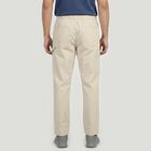 Men's Silver Slim Fit Casual Trousers, सिल्वर, small