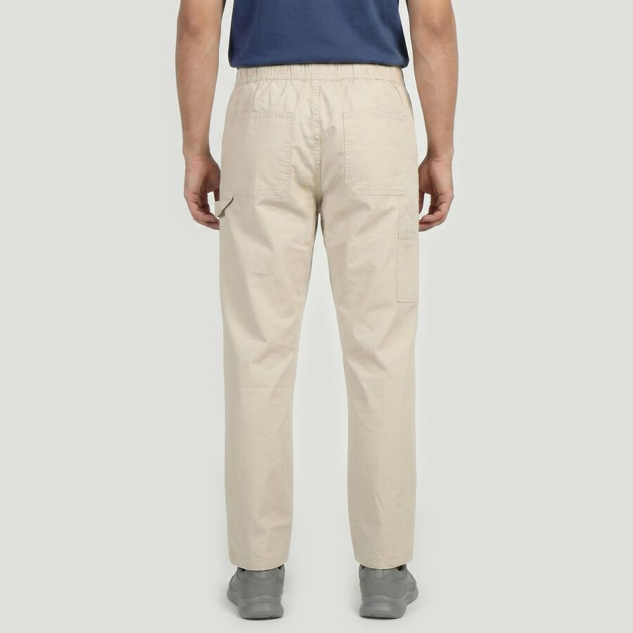 Men's Silver Slim Fit Casual Trousers, सिल्वर, large