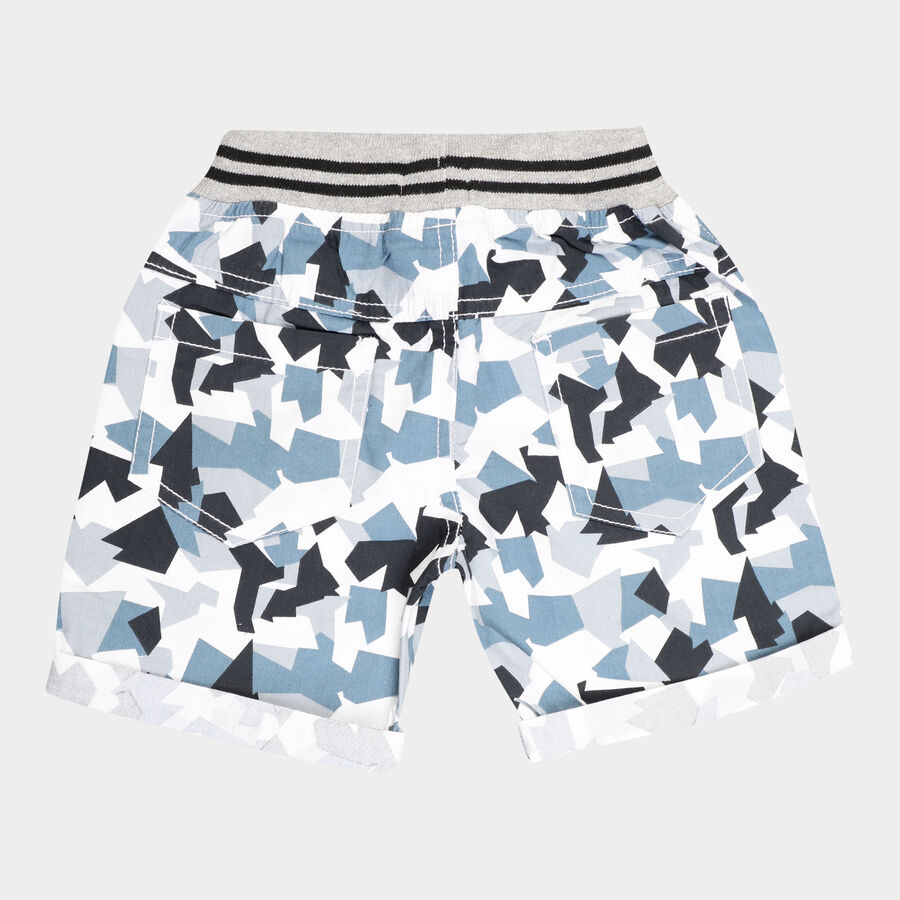 Boys Cotton All Over Print Bermuda, सफ़ेद, large image number null