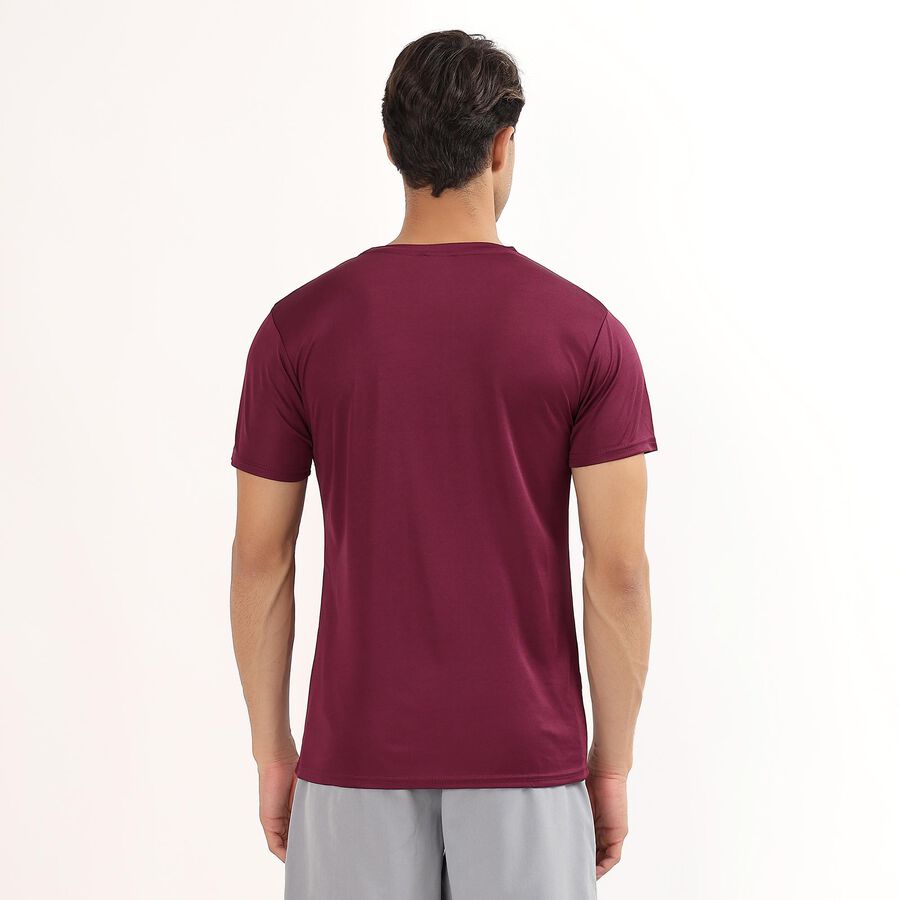 Men's Rich Wine Crew Neck Slim Fit T-Shirt, Wine, large image number null