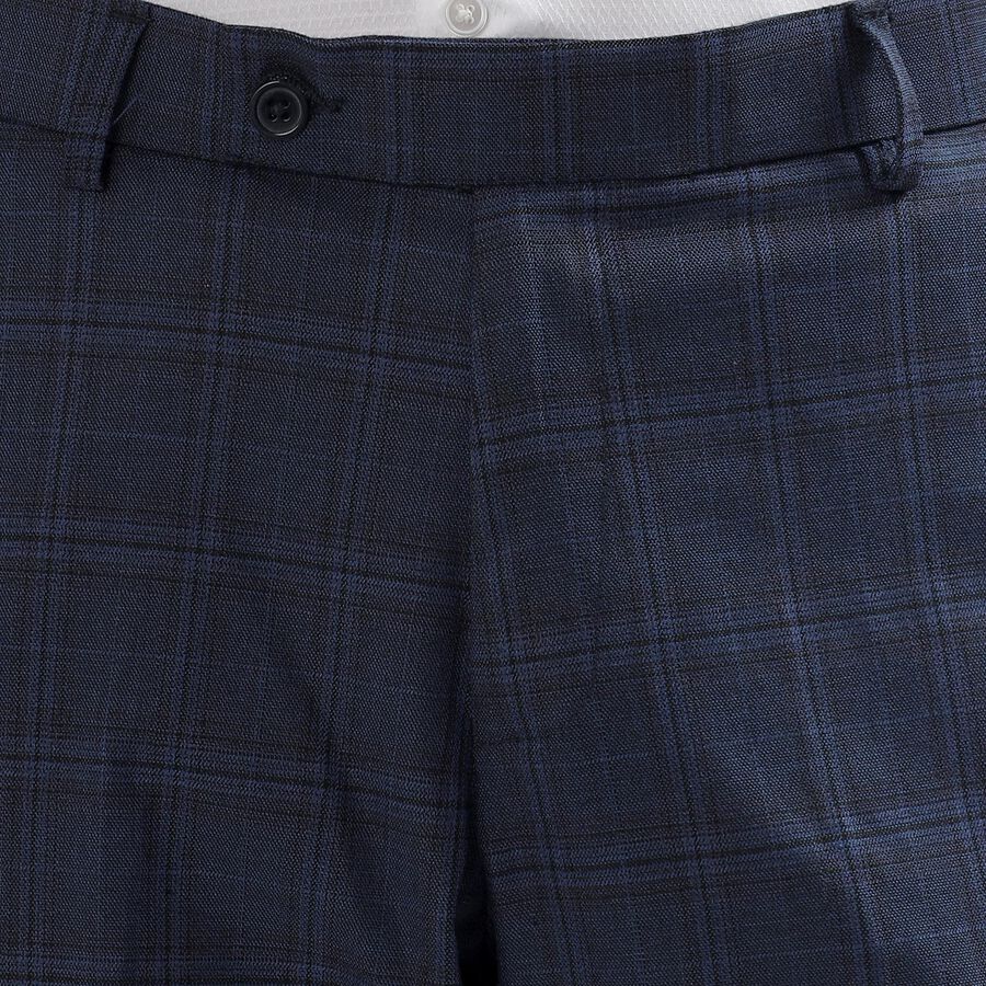 Men's Slim Fit Formal Trousers, Navy Blue, large image number null