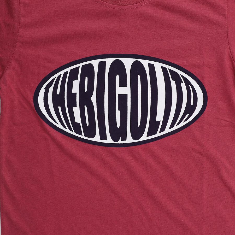 Boys' Half Sleeves T-Shirt, Pink, large