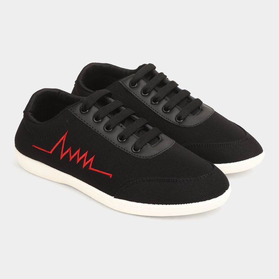 Mens Sneaker Shoes, Black, large image number null