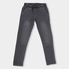 Boys Charcoal Grey Regular Fit Elasticated Jeans, हल्का ग्रे, small image number null