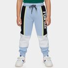 Boys' Light Blue Color-Block Cotton Blend Pyjama, Light Blue, small