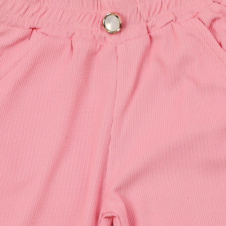 Girls Pink Regular Fit Wide-Leg Trousers, गुलाबी, large
