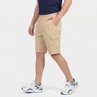 Men's Beige Regular Fit Cotton Jamaican Shorts, गहरा पीला, small