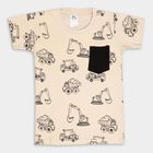 Boys Cotton T-Shirt, Beige, small image number null