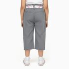 Girls' Muted Grey Relaxed Fit Embroidered Cropped Jeans, हल्का ग्रे, small image number null