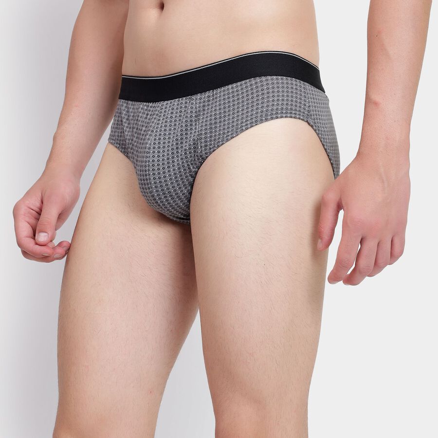Men's 100% Cotton Briefs, Dark Grey, large image number null