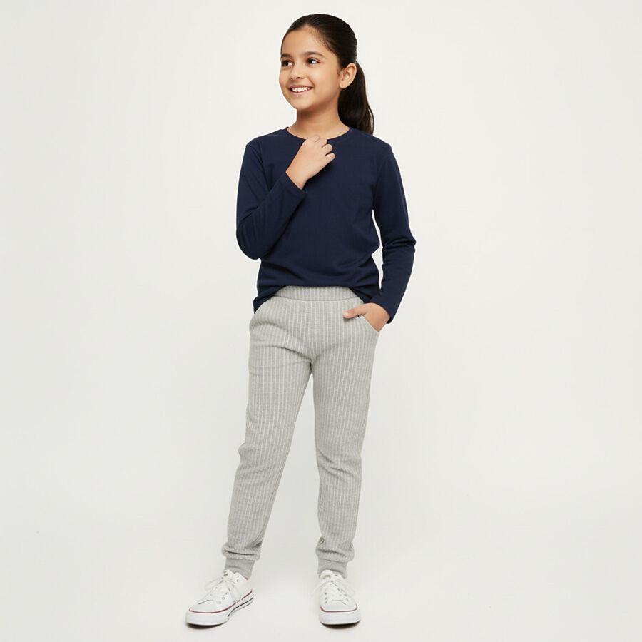 Girls Light Grey Thermal Lower, Light Grey, large image number null