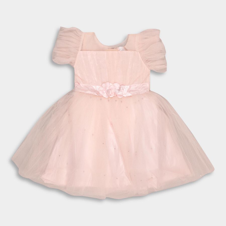 Girls' Frock, हल्का गुलाबी, large image number null