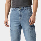 Men's Light Blue Straight Fit Classic Jeans, हल्का नीला, small