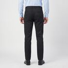 Men's Navy Blue Slim Fit Flat-Front Trousers, Navy Blue, small