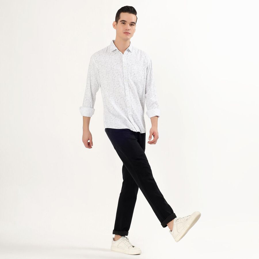 Men's 100% Cotton Casual Shirt, White, large image number null