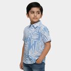 Boys' White Cotton Half Sleeve Classic Collar Casual Shirt, White, small