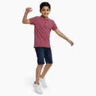 Boys Bright Pink Round Neck Casual T-Shirt, गुलाबी, small