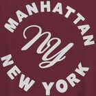 Girls Deep Burgundy Crew Neck Graphic Sweatshirt, Wine, small image number null