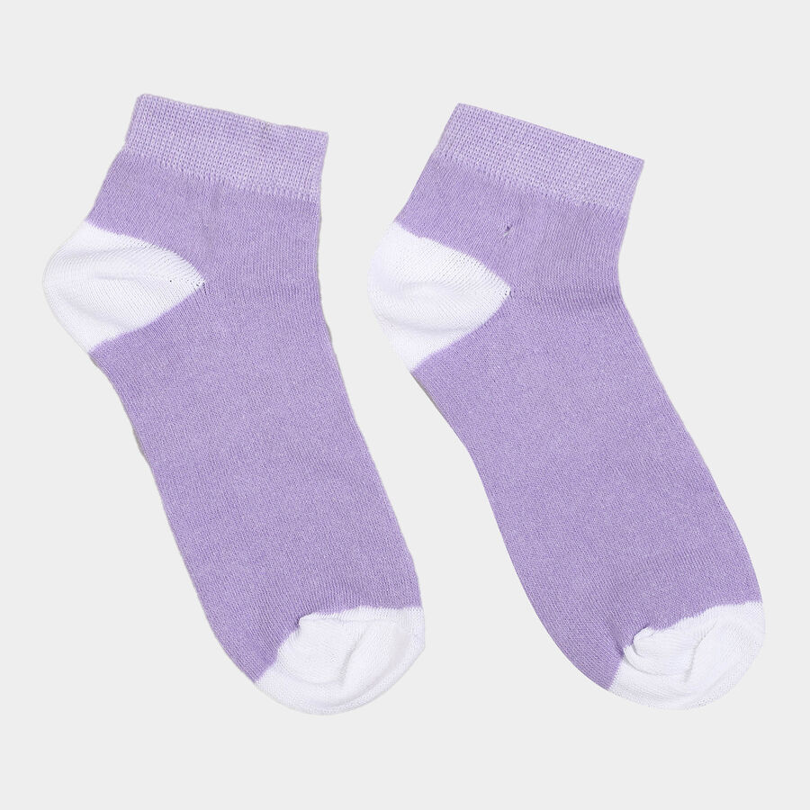 Girls Solid Socks, Lilac, large image number null