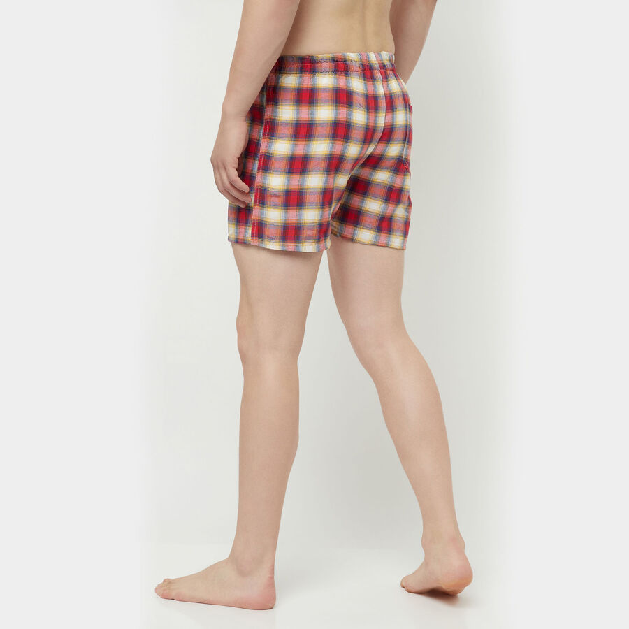 Checks Inner Elastic Boxers, Red, large image number null