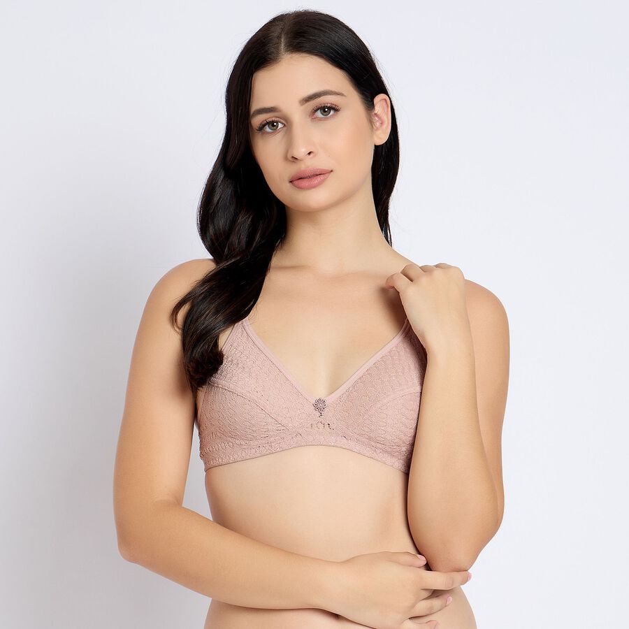 Ladies' Non-Padded Bra, Brown, large image number null
