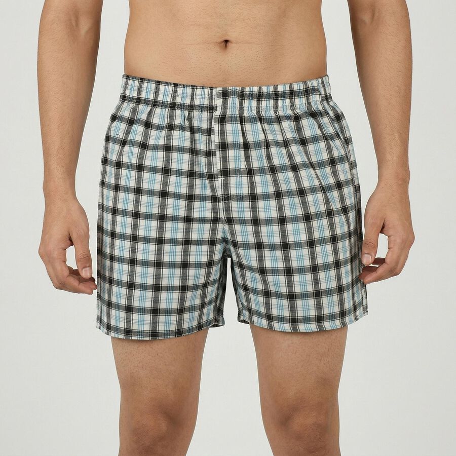 Men's White Regular Fit Solid Boxers, सफ़ेद, large
