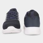 Men's Deep Midnight Navy Blue Lace-Up Sports Shoes, Navy Blue, small