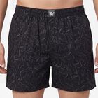 Men's Black Regular Fit Solid Boxers, काला, small