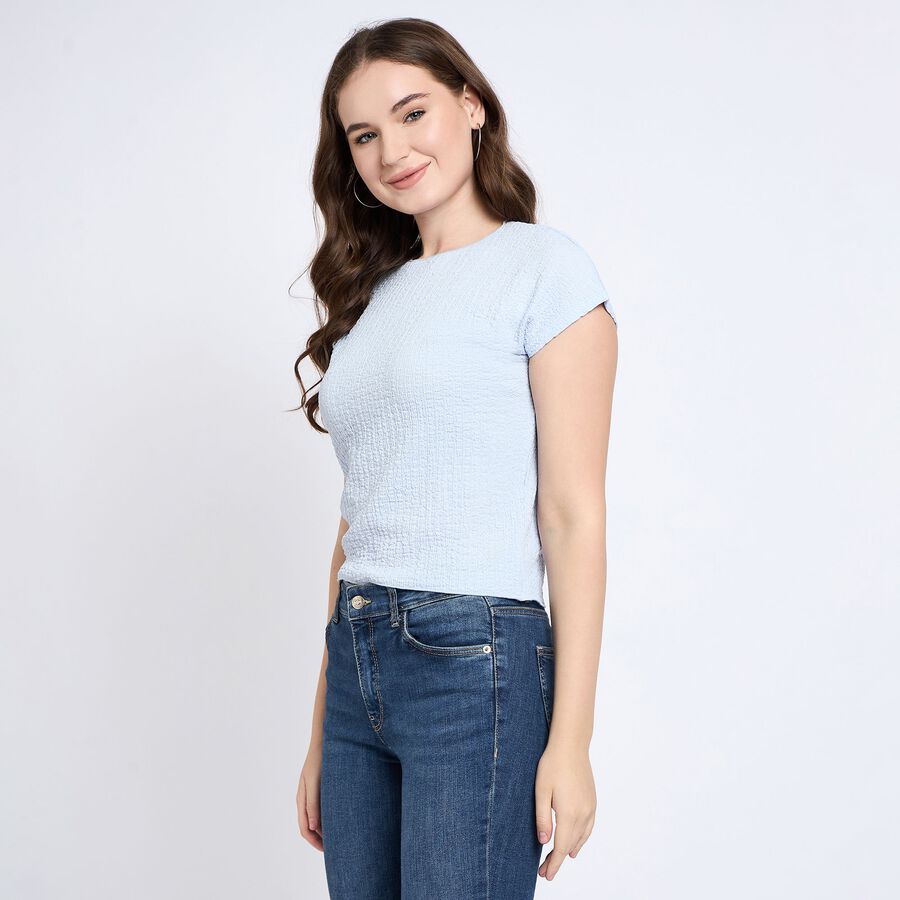 Ladies'  Crop  Top, Light Blue, large image number null