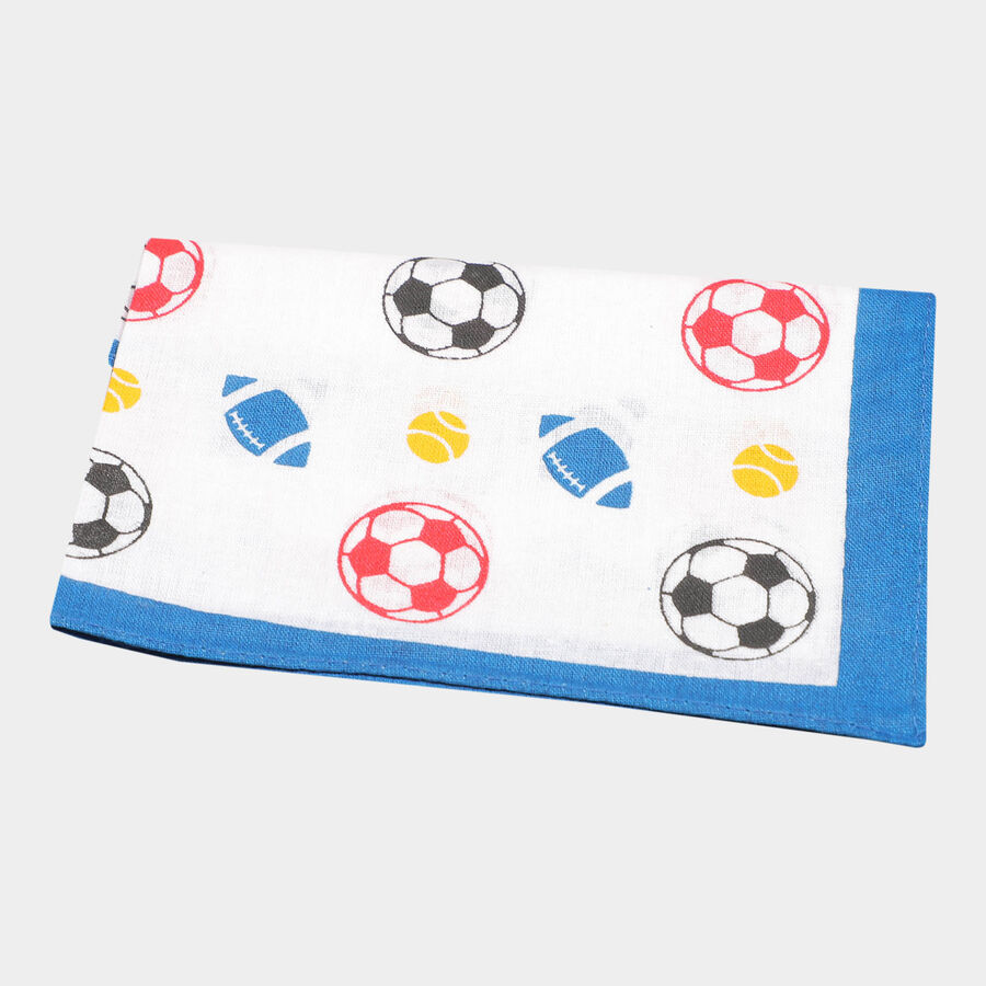 Boys Cotton Handkerchief, White, large image number null