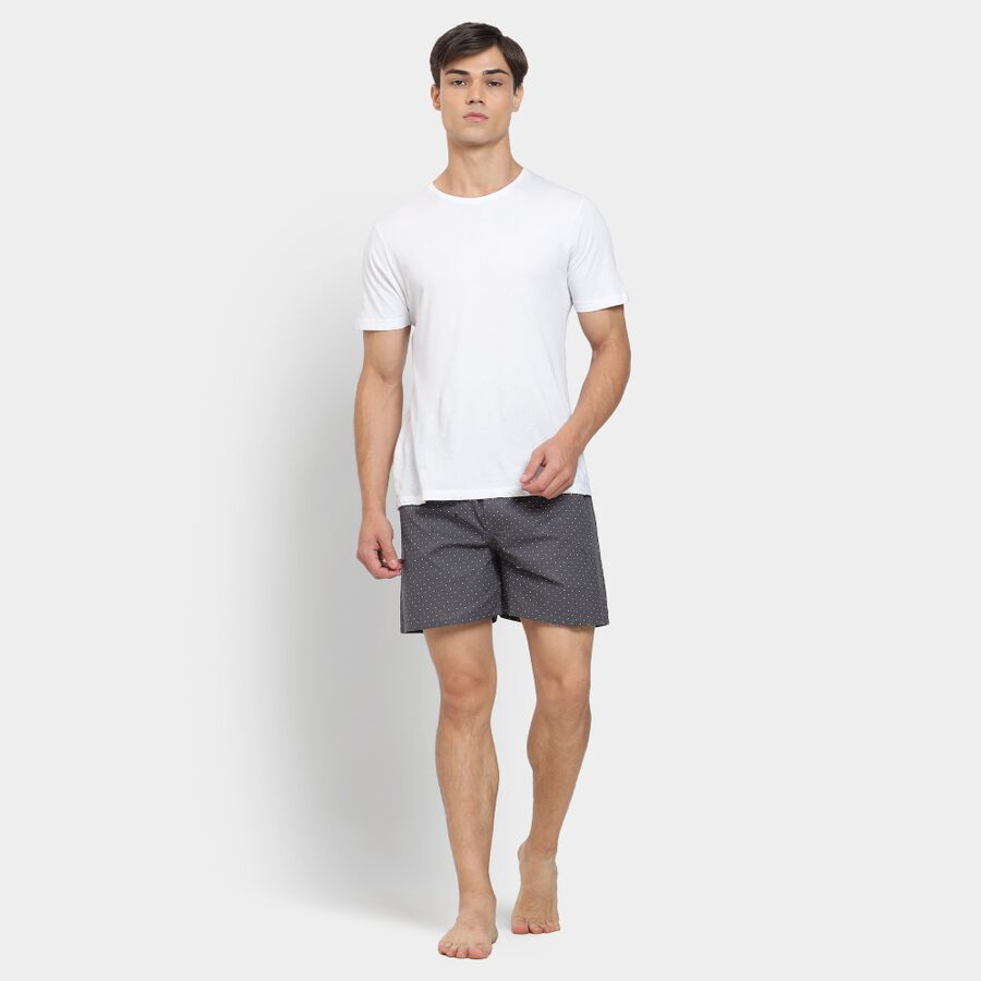 Men's Cotton Boxers, हल्का ग्रे, large