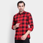 Men's 100% Cotton Casual Shirt, लाल, small image number null