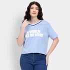 Ladies' 100% Cotton Crop  Top, Light Blue, small image number null