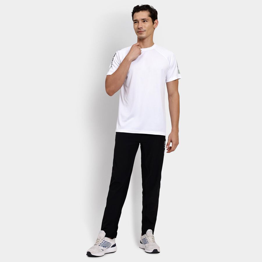 Men's Round Neck Half Sleeves T-Shirt, सफ़ेद, large image number null