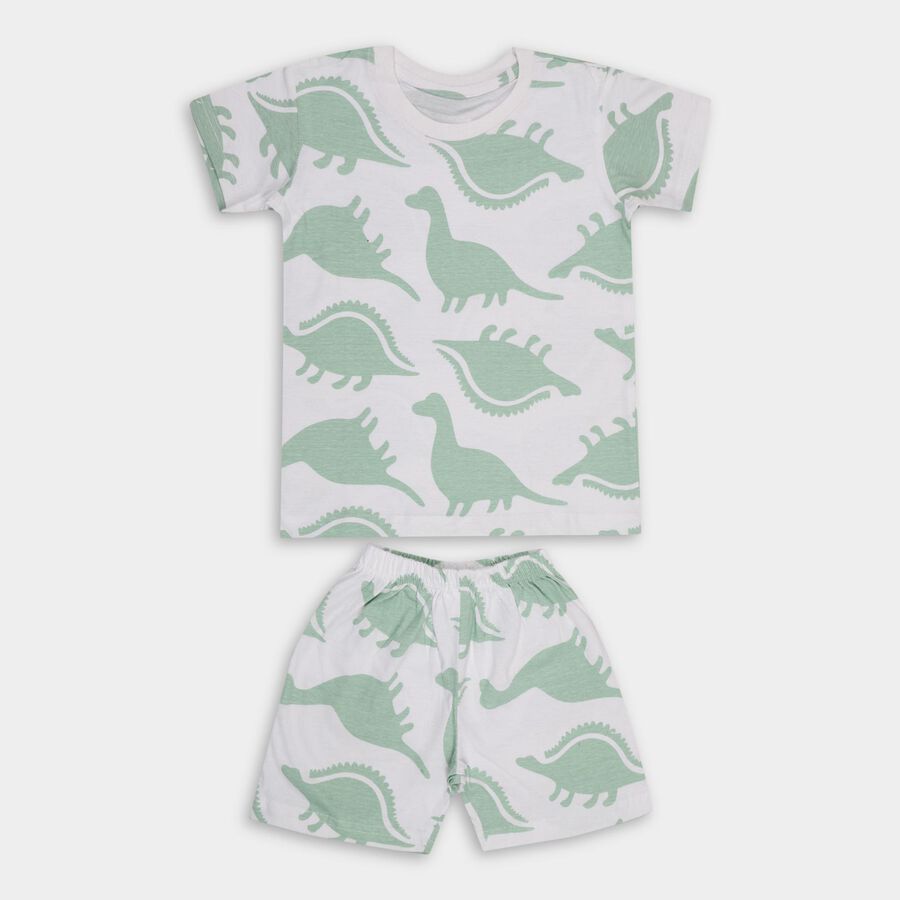 Boys' 100% Cotton Suit Night, White, large image number null
