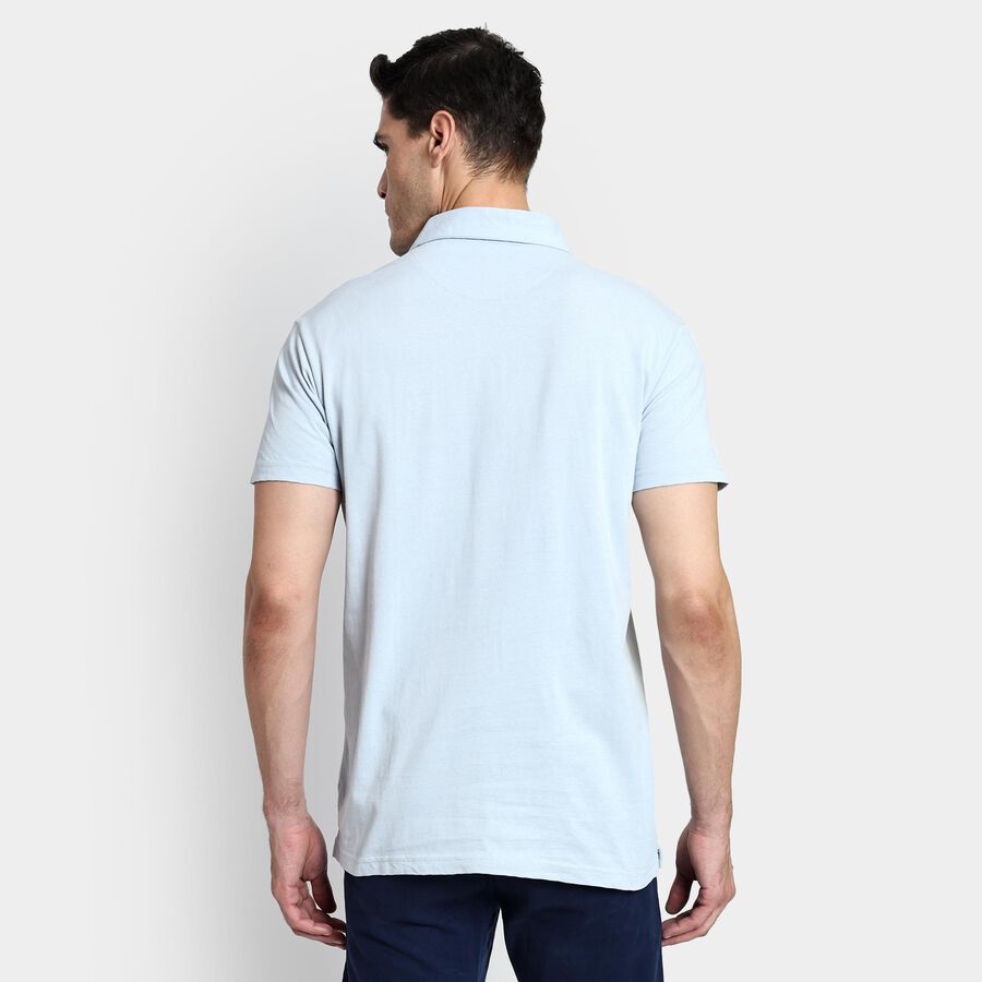 Men's 100% Cotton Polo Shirt, Light Blue, large image number null