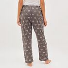 Women's Muted Charcoal Grey Heart Print Elastic Waist Pyjama, गहरा ग्रे, small image number null