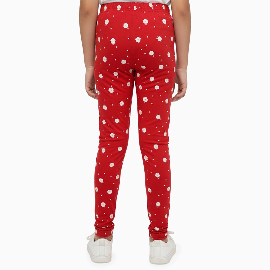 Girls' Legging, Red, large image number null