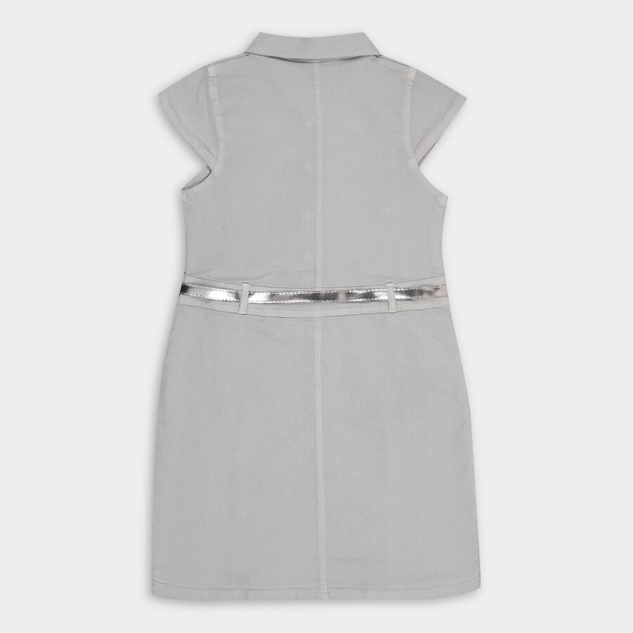 Girls' Frock, हल्का ग्रे, large image number null