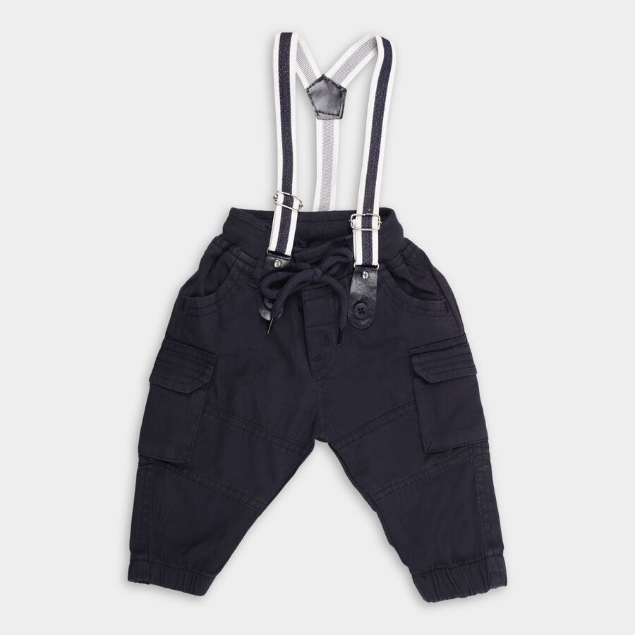 Infants'100% Cotton Cotton Trousers, नेवी ब्लू, large image number null