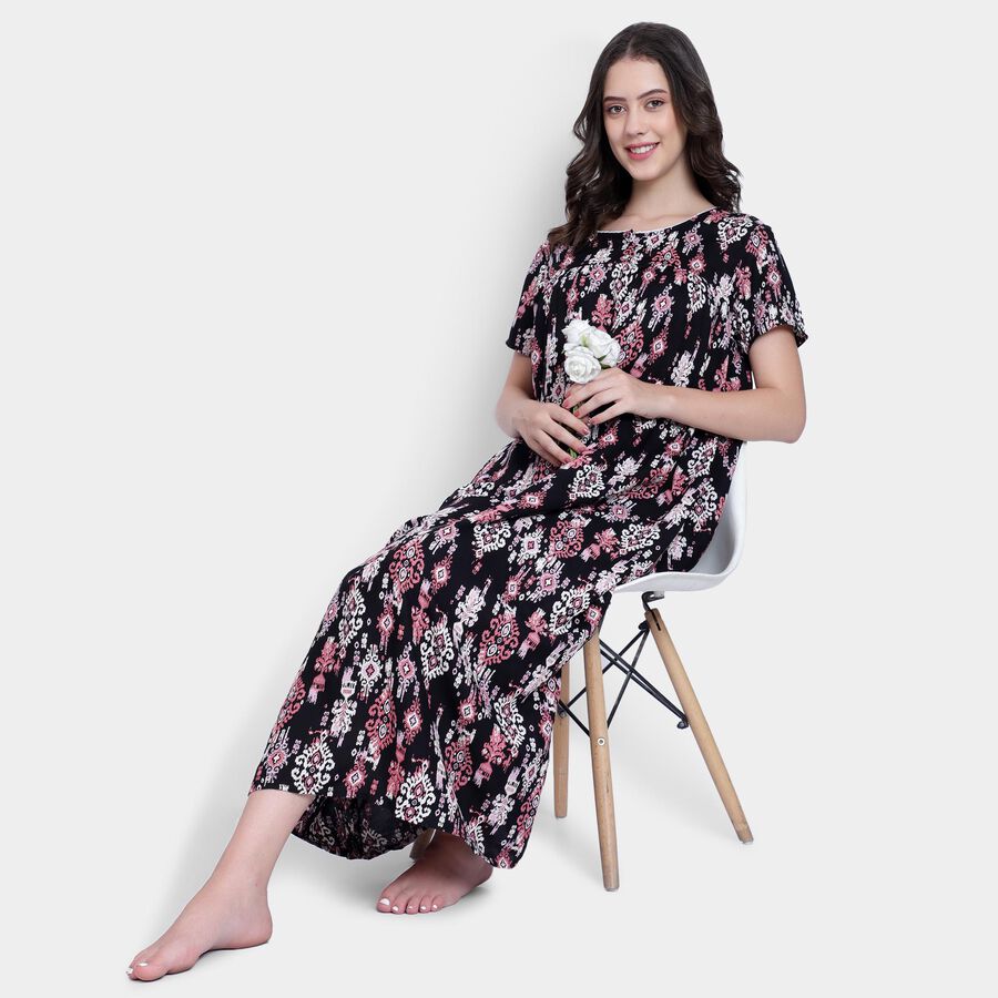 Ladies' Nighty , काला, large image number null