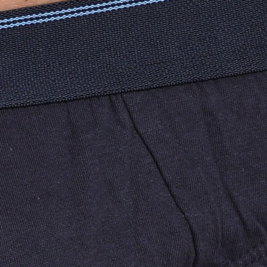 Men's 100% Cotton Briefs, Navy Blue, large