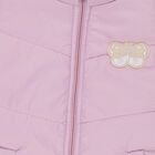 Girls Pastel Pink High Neck Sleeveless Puffer Jacket, Lilac, small image number null
