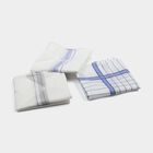 Men's Light Blue Checked Pack of 3 Handkerchief, Light Blue, small