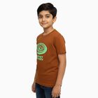 Boys' Half Sleeves T-Shirt, भूरा, small image number null