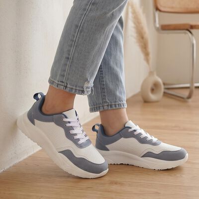Women's Blue Lace-Up Sneakers