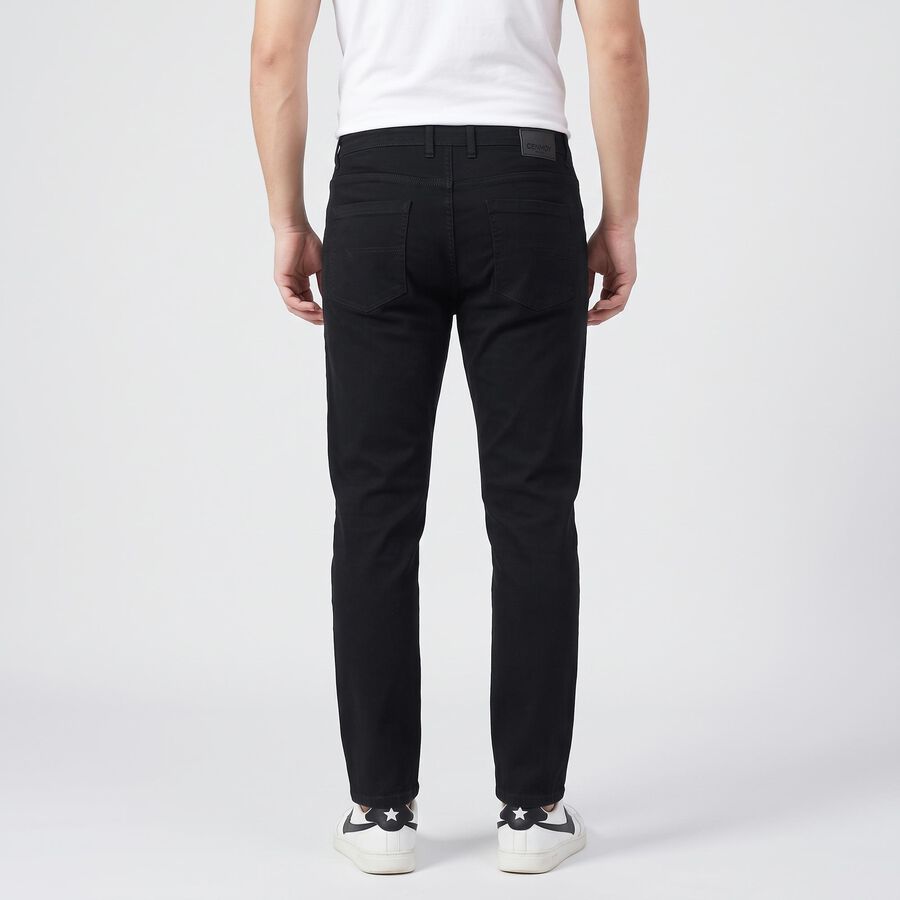 Men's Dark Grey Slim Fit Solid Jeans, Dark Grey, large