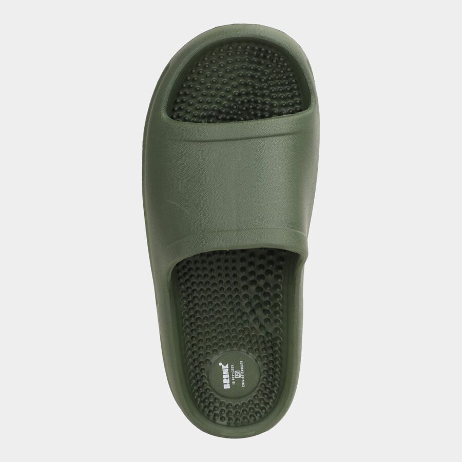 Men's Slippers, Olive, large