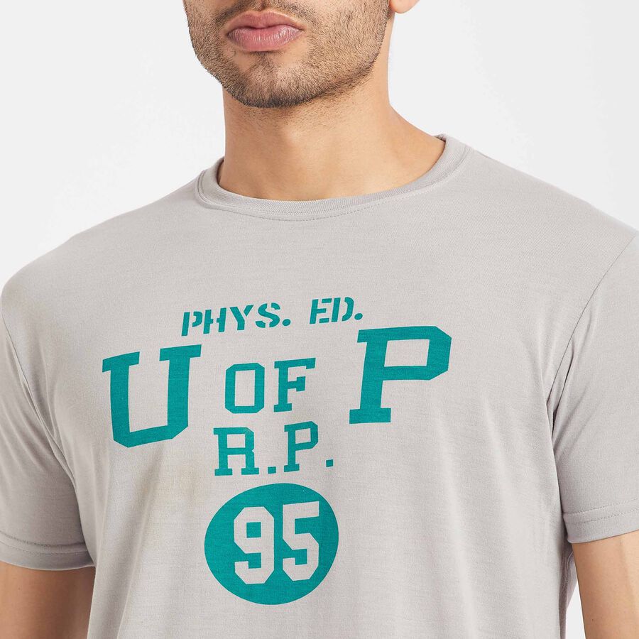 Round Neck T-Shirt, Light Grey, large image number null